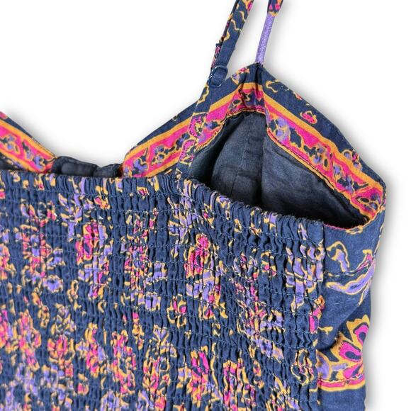 American Eagle Outfitters Y2K Floral Cropped Hippie Boho Festival Babydoll Top S - Picture 5 of 8